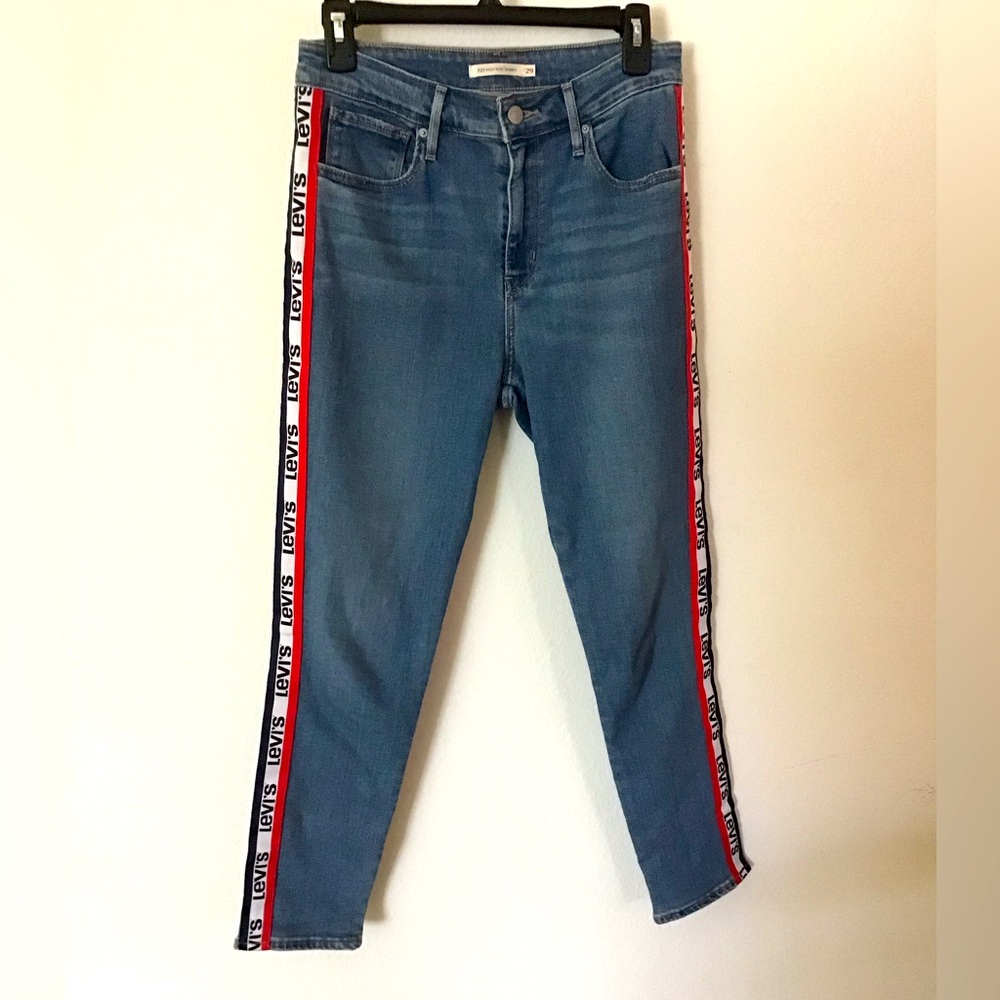 Levi jeans 721 logo stripe